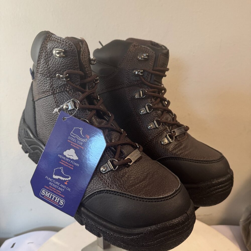 SMITHS WORKWEAR Steel Toe Lace-Up Boot Men